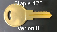 126 Key for STAPLES-HON OFFICE EQUIP and HUDSON LOCKS VERSION 2